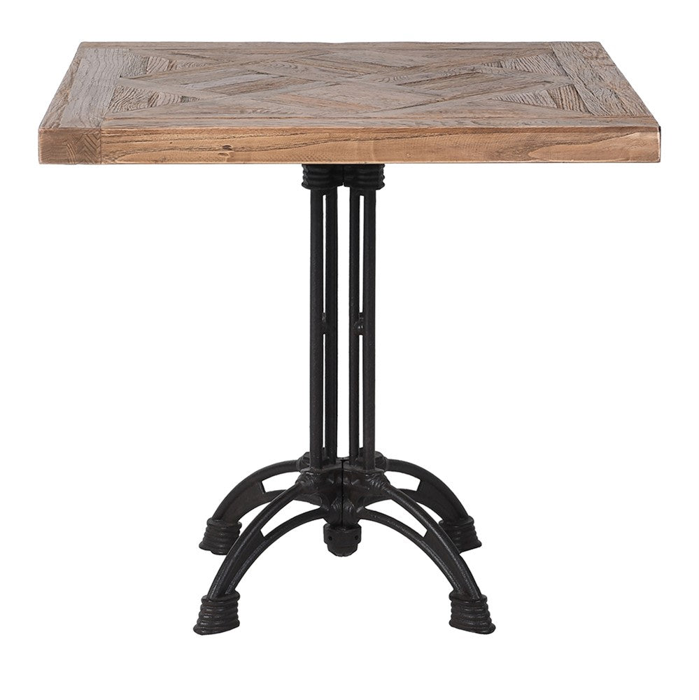 Parquet Bistro Style Square Dining Table