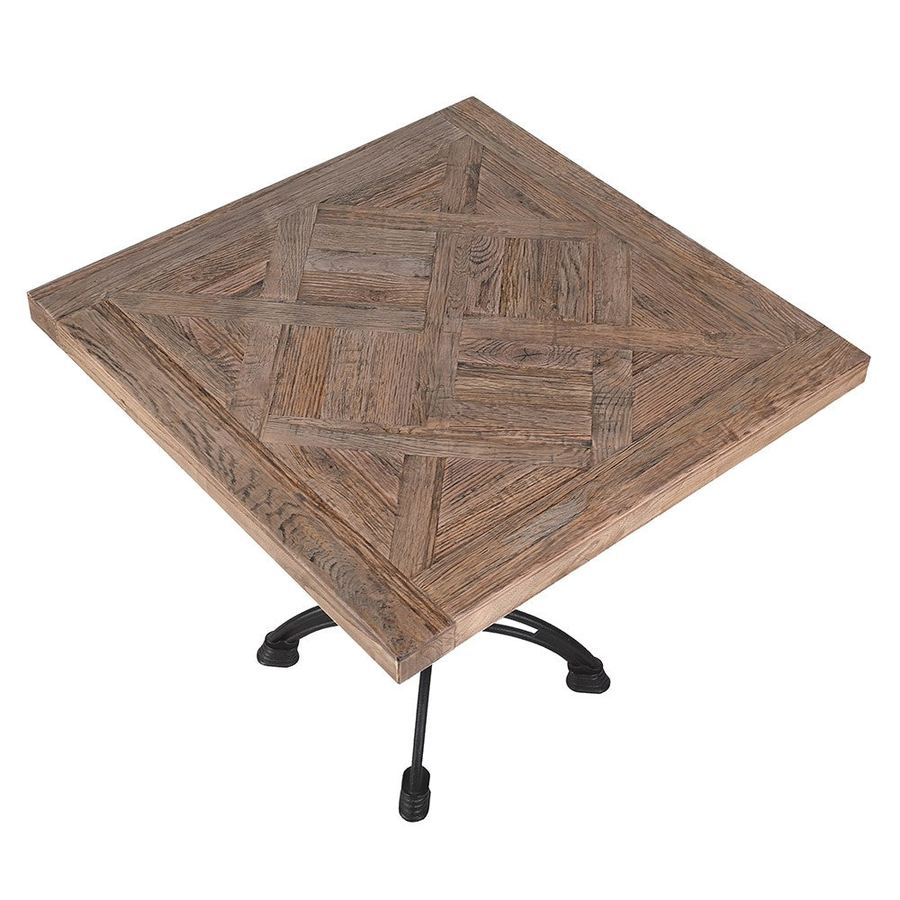Parquet Bistro Style Square Dining Table