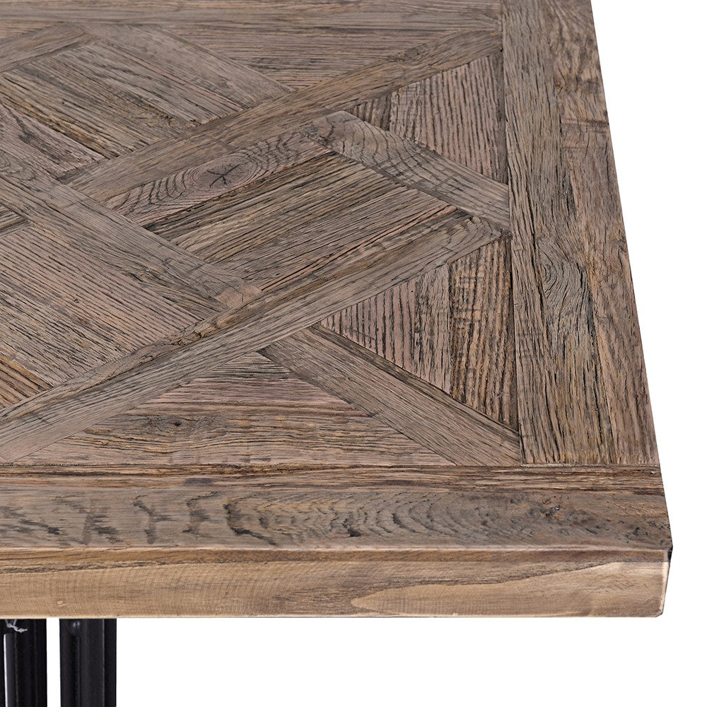 Parquet Bistro Style Square Dining Table