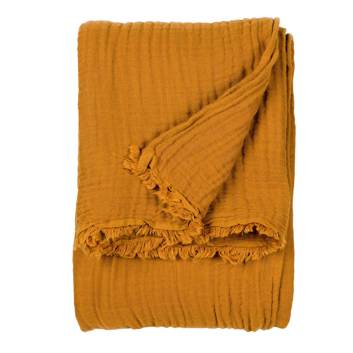 Lark Muslin Cotton Oversized Throw Cumin: Cumin / 240 x 260cm