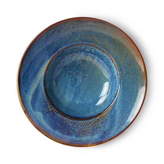 Chef ceramics: pasta plate (Rustic Blue)