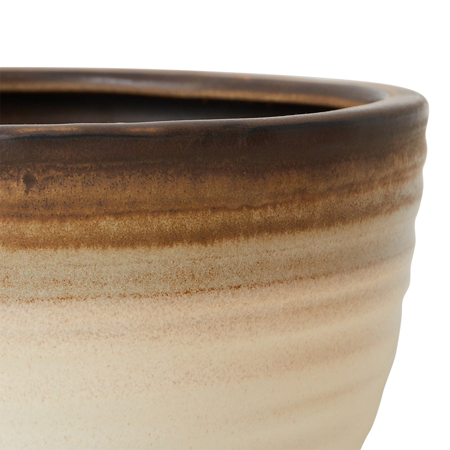 Stoneware Plant Pot (Vanilla) D36cm
