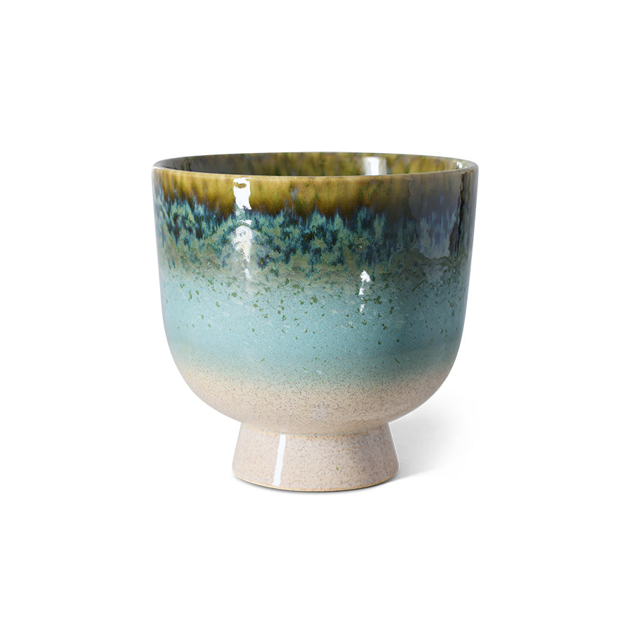 Retro Plant Pot (Lagoon) D20.5cm