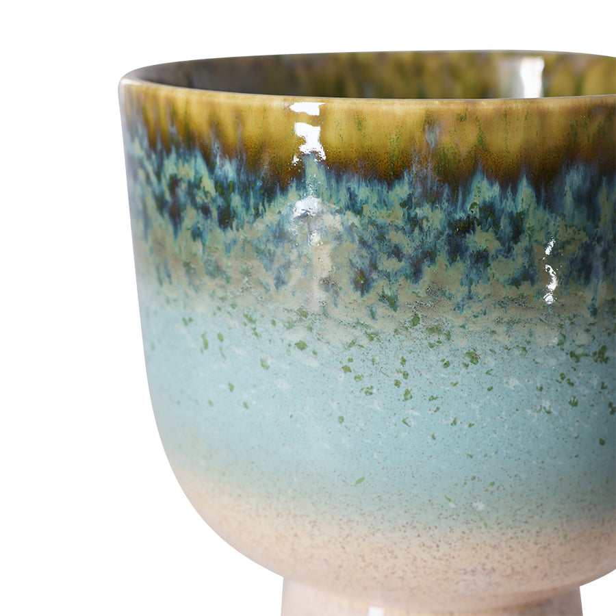 Retro Plant Pot (Lagoon) D20.5cm