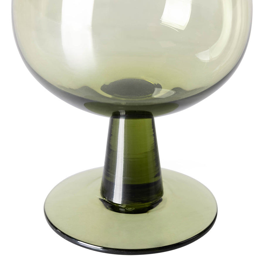 The emeralds: wine glass low in Olive Green (Set of 4)