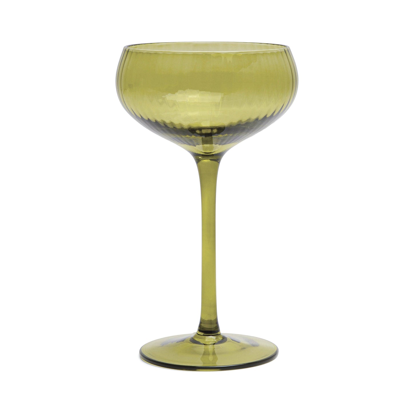 "The Lou" Coupe Glass (Olive) Set of 2