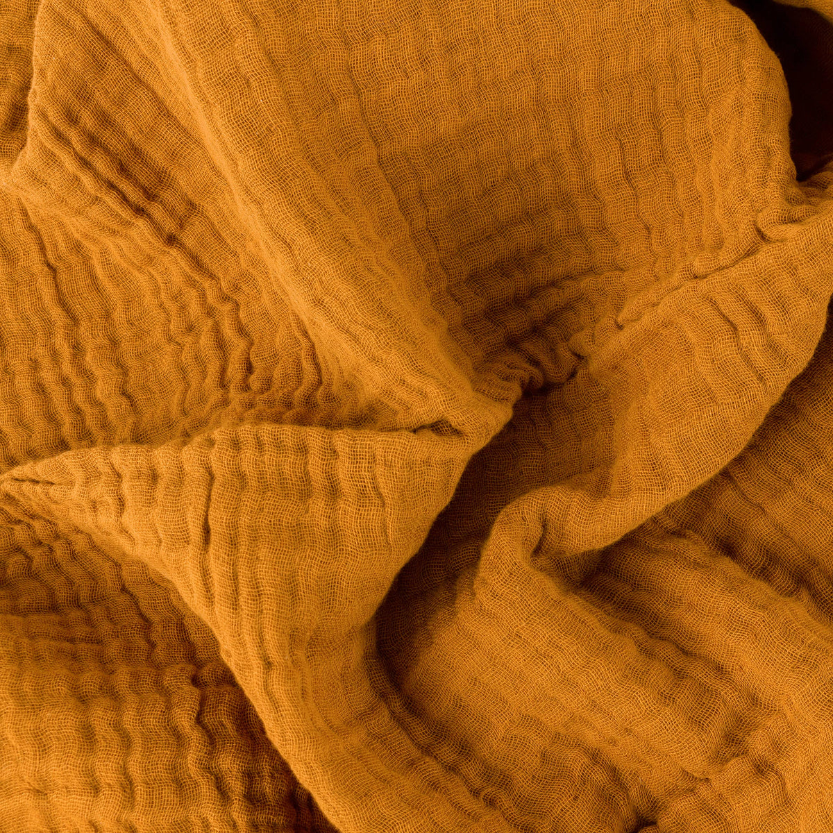 Lark Muslin Cotton Oversized Throw Cumin: Cumin / 240 x 260cm
