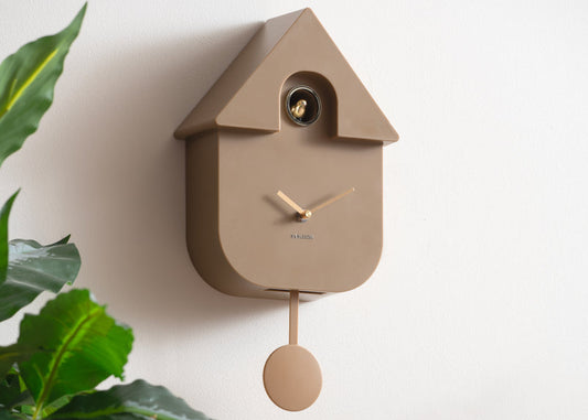 Modern Cuckoo Oro Wall Clock (Mocha Brown)