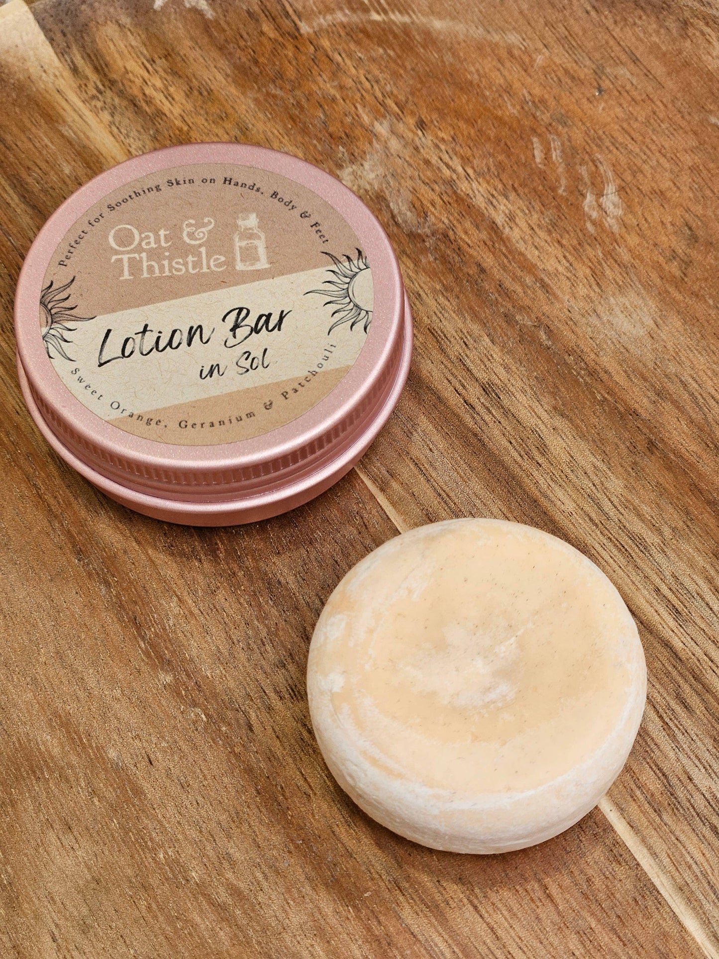 Sol Mini Lotion Bar | Orange, Geranium & Patchouli