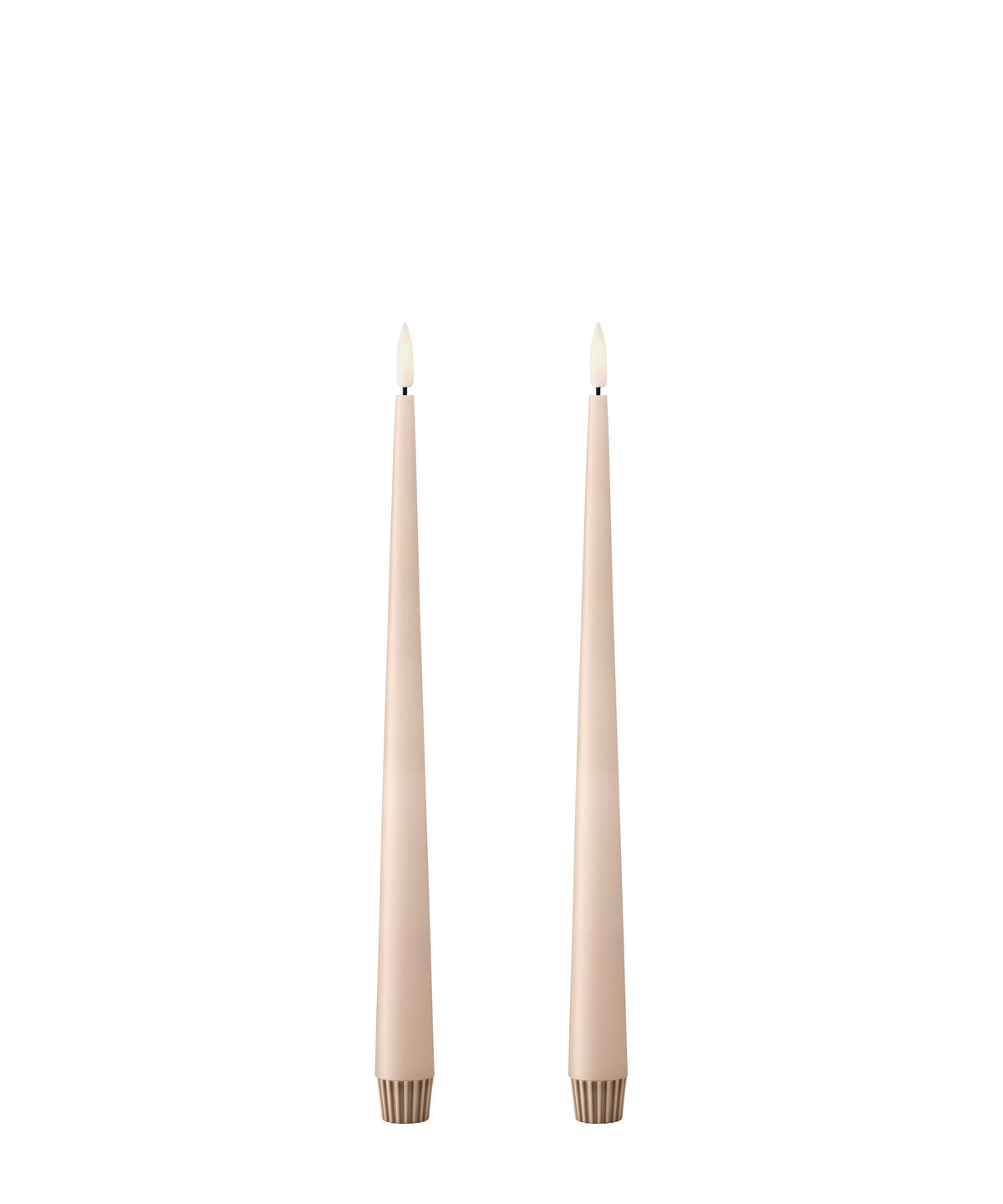 Ester & Erik LED Tapered Candle (Pack of 2) - Ice Latte Col. 11