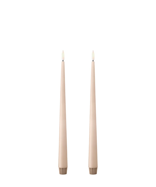 Ester & Erik LED Tapered Candle (Pack of 2) - Ice Latte Col. 11