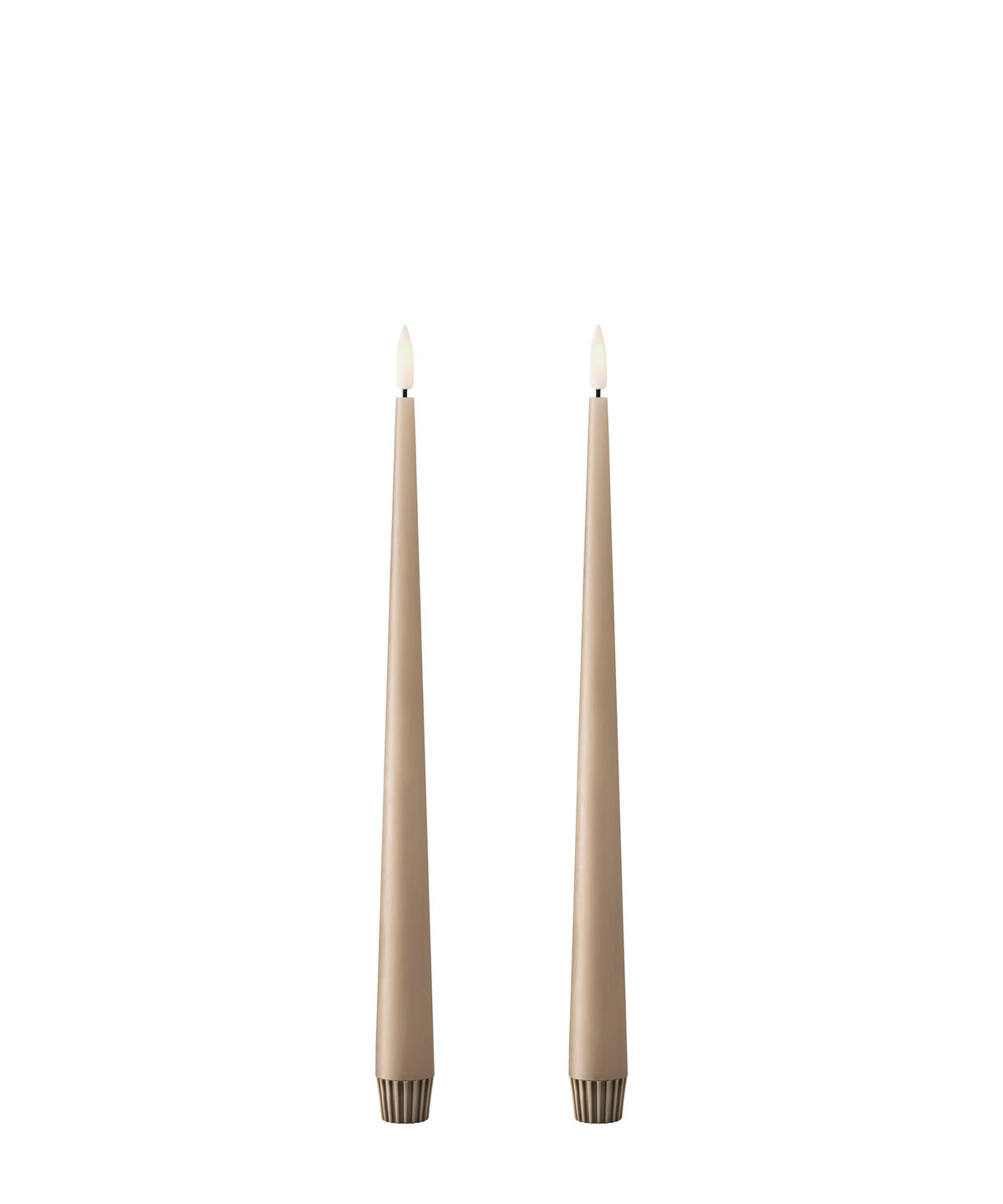 Ester & Erik LED Tapered Candle (Pack of 2) - Nougat Note Col. 18
