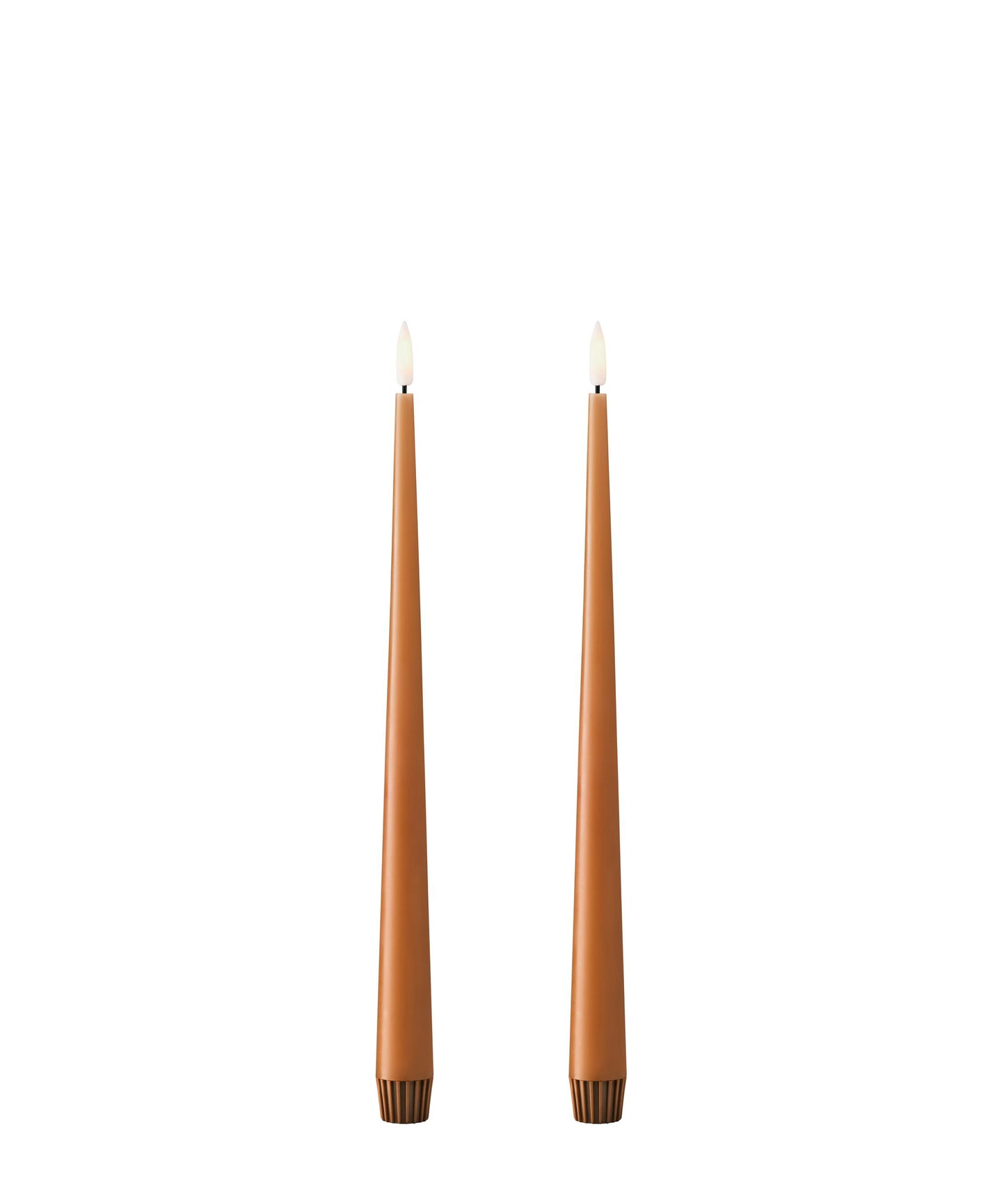 Ester & Erik LED Tapered Candle (Pack of 2) - Raw Toffee Col. 23