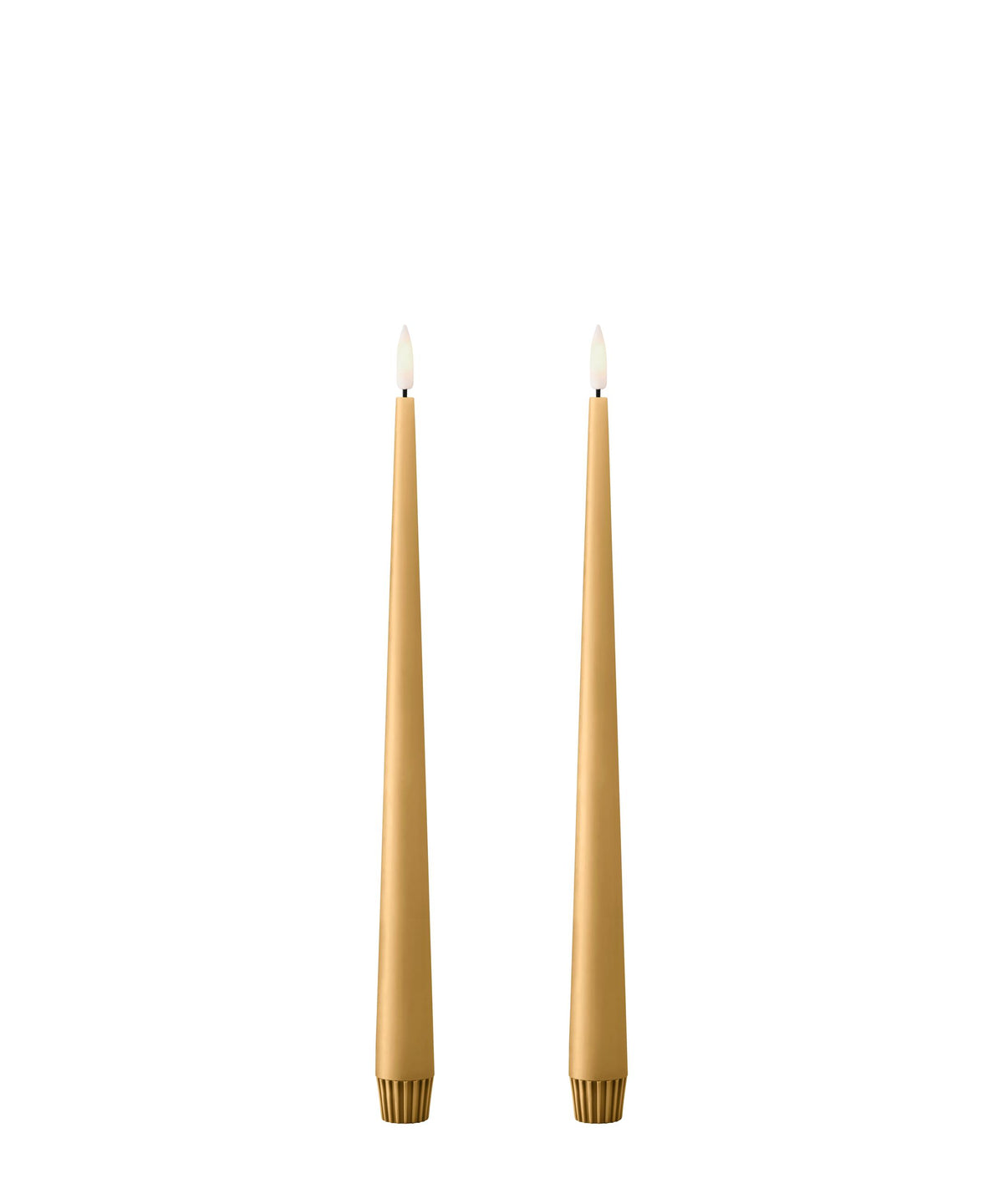 Ester & Erik LED Tapered Candle (Pack of 2) - Almond Butter Col. 27
