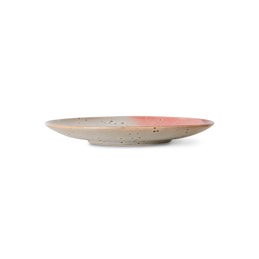 70s ceramics: dessert plate (Lychee) Set of 2