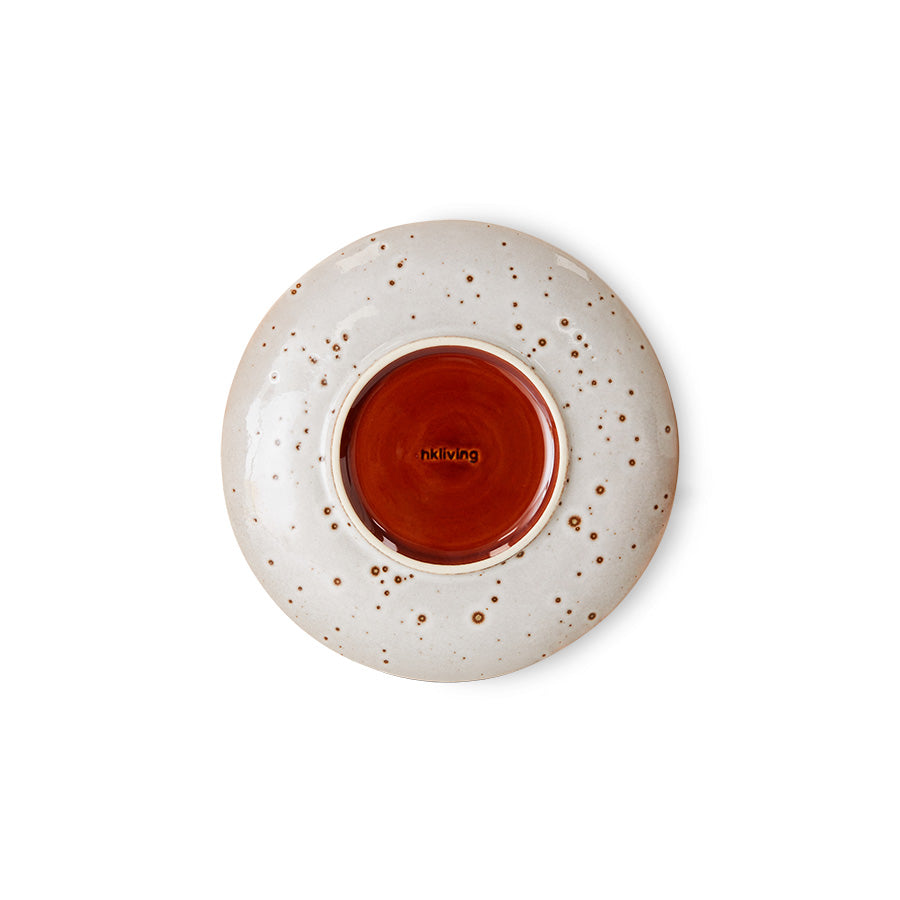 70s ceramics: dessert plate (Lychee) Set of 2