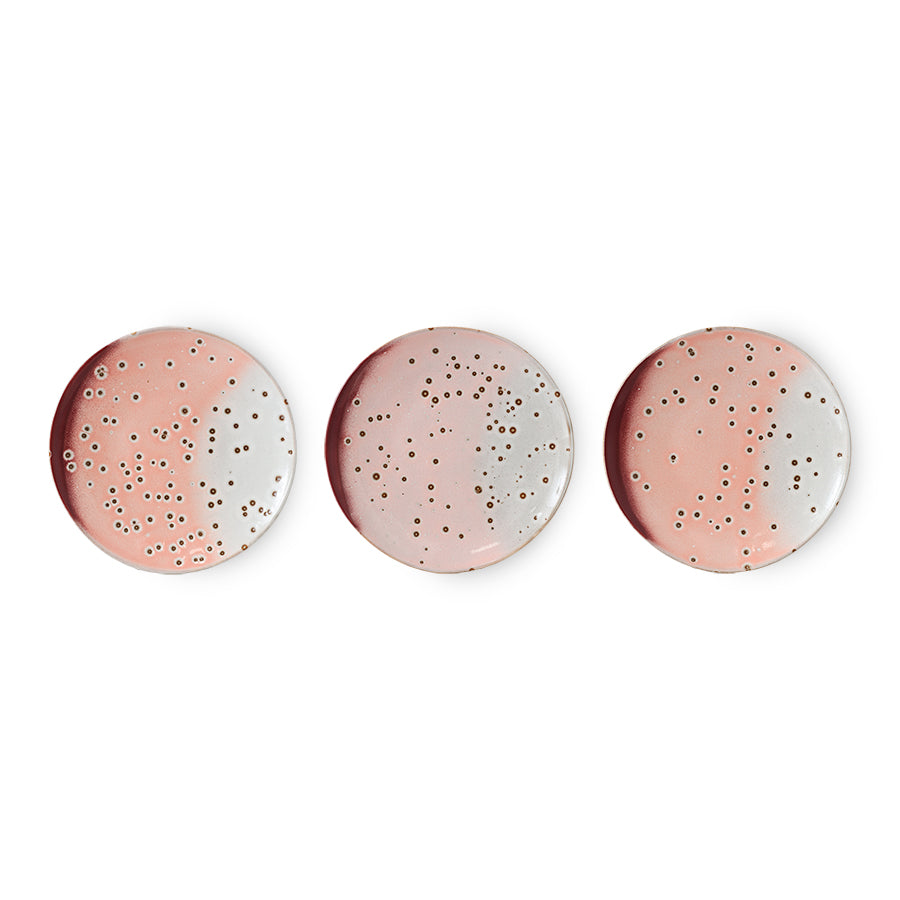 70s ceramics: dessert plate (Lychee) Set of 2