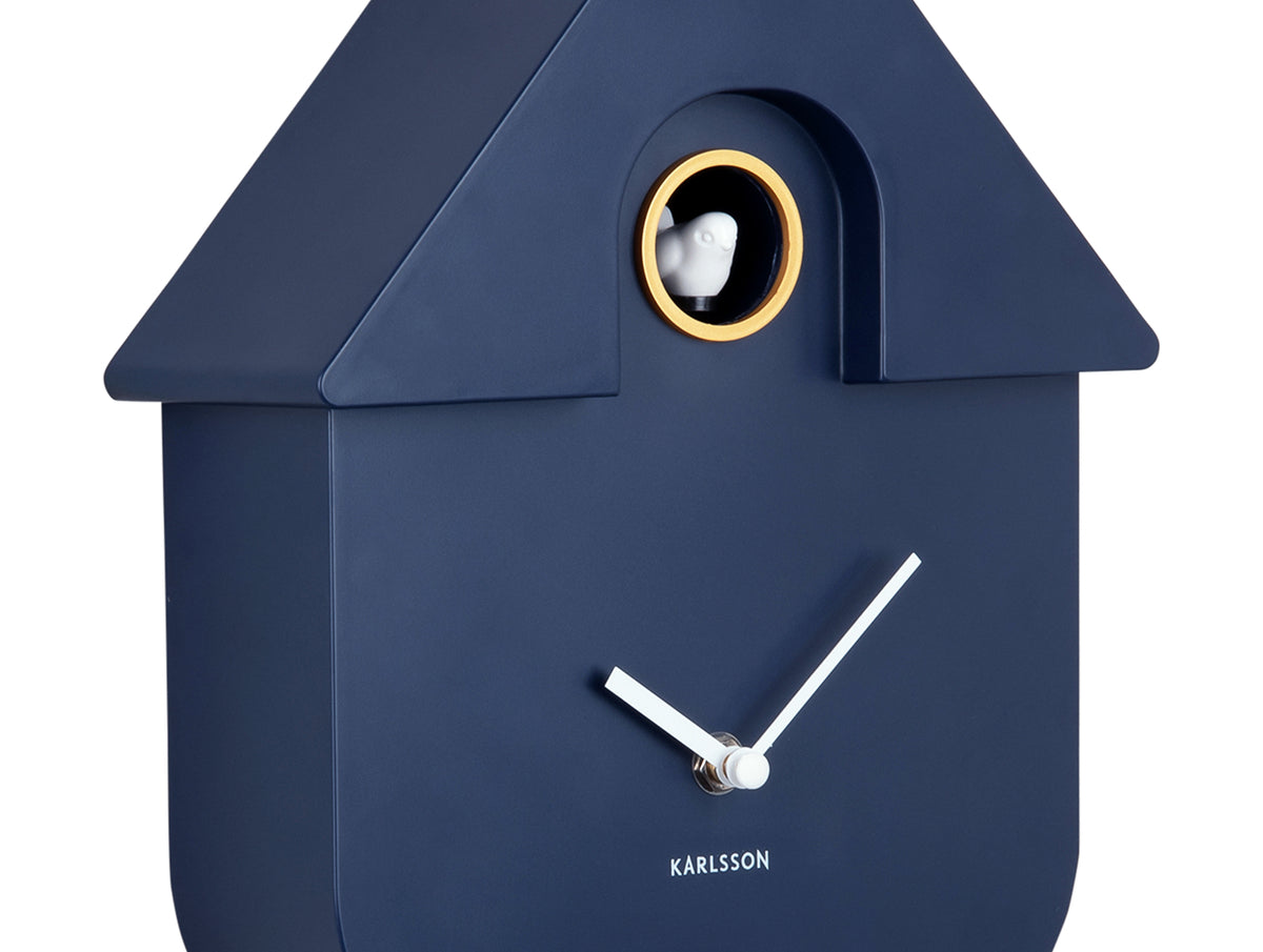 Modern Cuckoo Classic Wall Clock (Dark Blue)