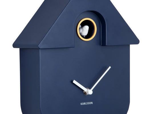 Modern Cuckoo Classic Wall Clock (Dark Blue)